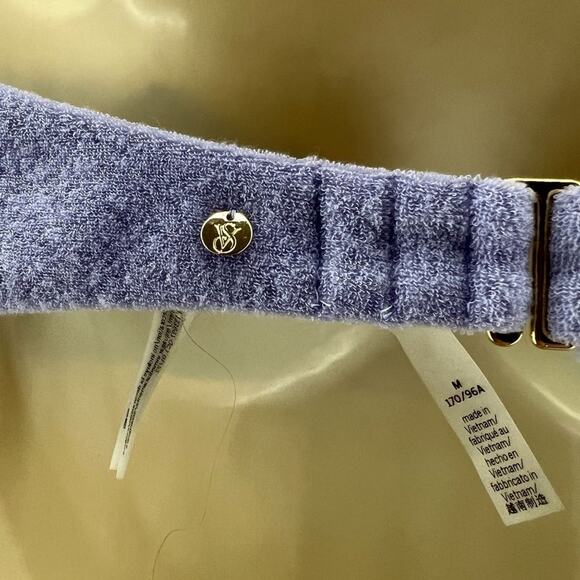 Victoria's Secret Lilac Purple Terry Cloth Bikini Top Womens Medium - Picture 5 of 6